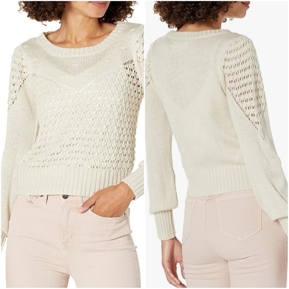 Lucky Brand Textured Dot Sweater Womens Pullover Crewneck Sweater Sz XL Gray - Picture 10 of 14